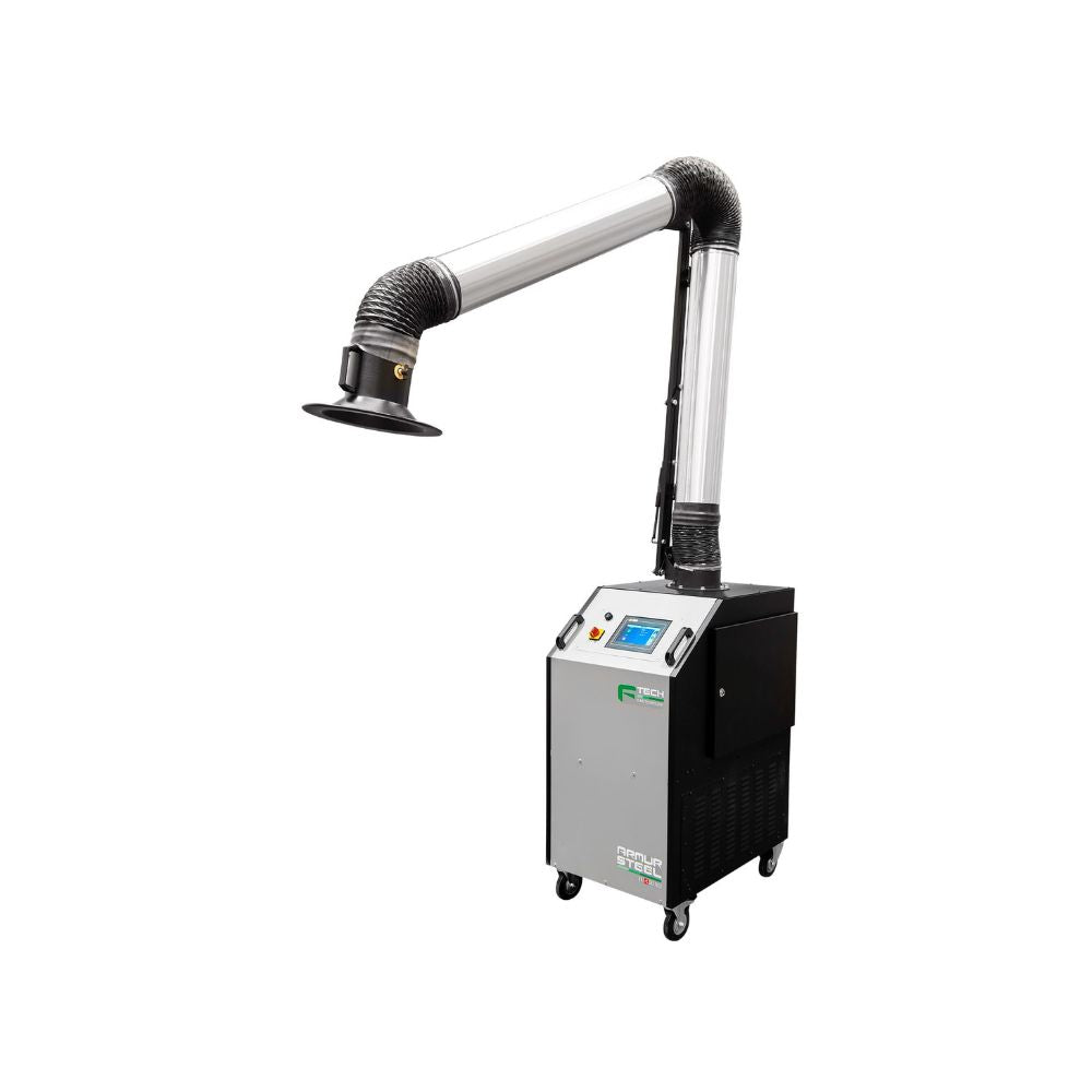 Armur Steel fume extraction system with 7” digital display.