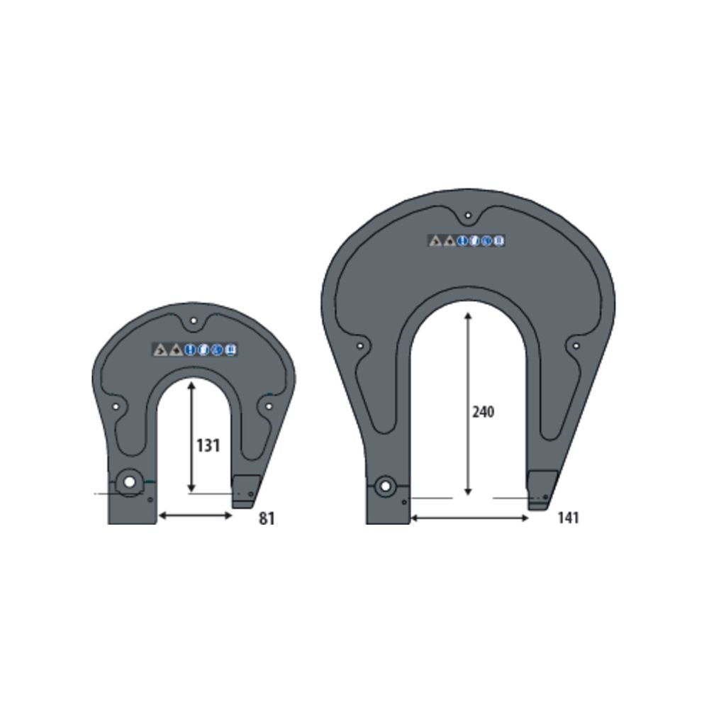 GYSPRESS 10T HR210 +HR310 Arm Kit Dimensions