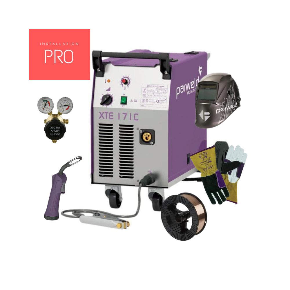 Parweld XTE 171C P1 Package with torch, regulator, gloves, helmet and rpo installation