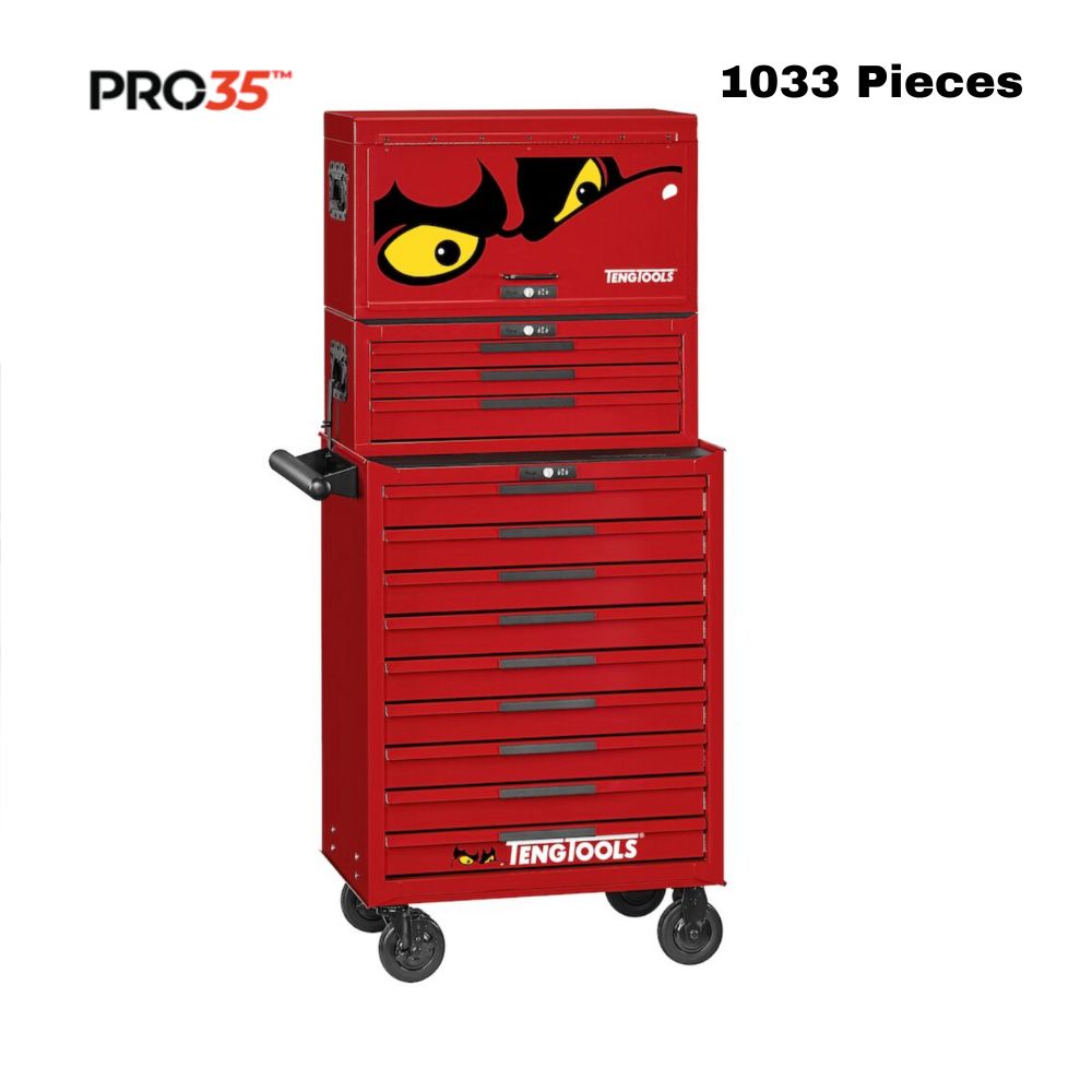 TENG TOOLS 26&quot; PRO35™ MEGA MASTER TOOL KIT, 1033 PIECES, RED
