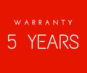 5 years warranty