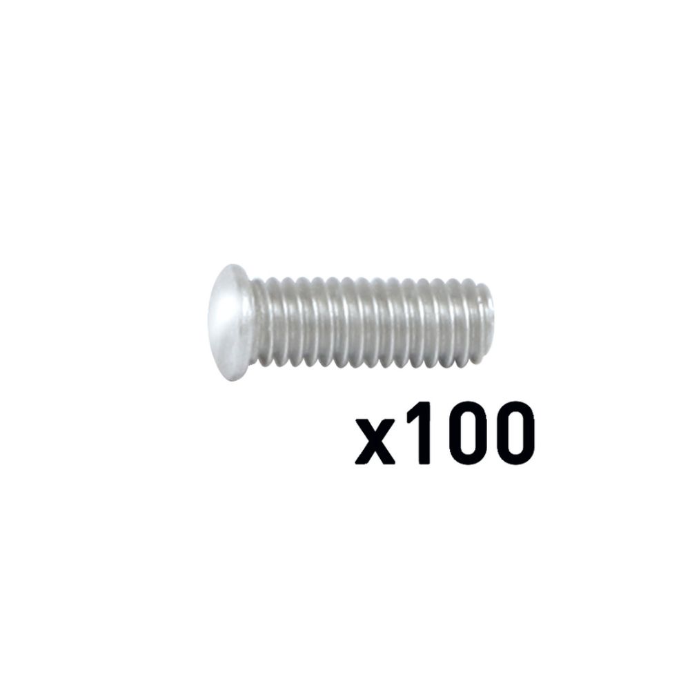 100 THREADED STUDS AlMg3 M5 x 16 FOR SPOT ARCPULL