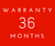 36 months warranty postcard