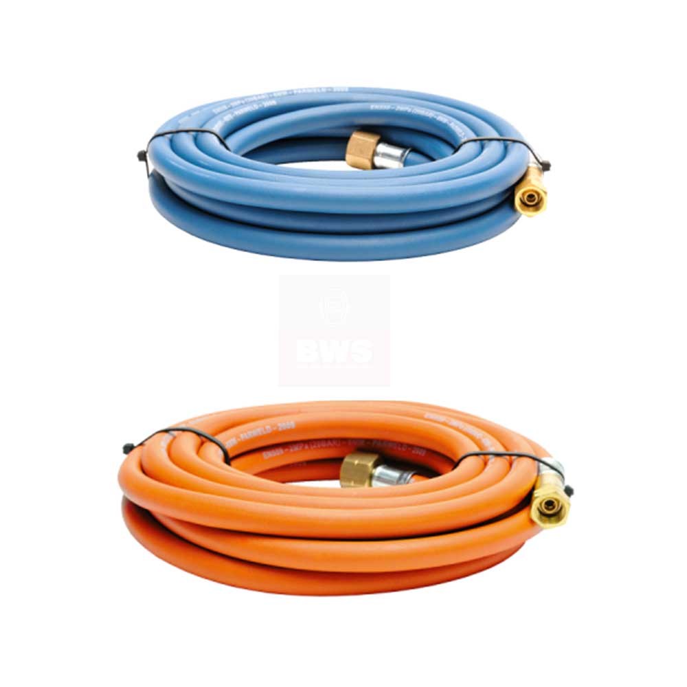 Oxygen / Propane Hose Set 10mm 3/8 10m Connector SKU 764110-PROP