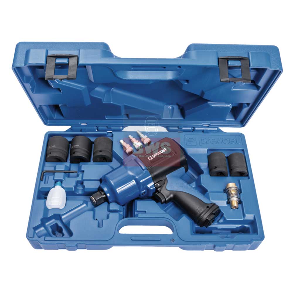 PREVOST 3/4&quot; DRIVE COMPOSITE AIR IMPACT WRENCH-REINFORCED TWIN HAMMER IN CASE - SKU TIW-C341630K